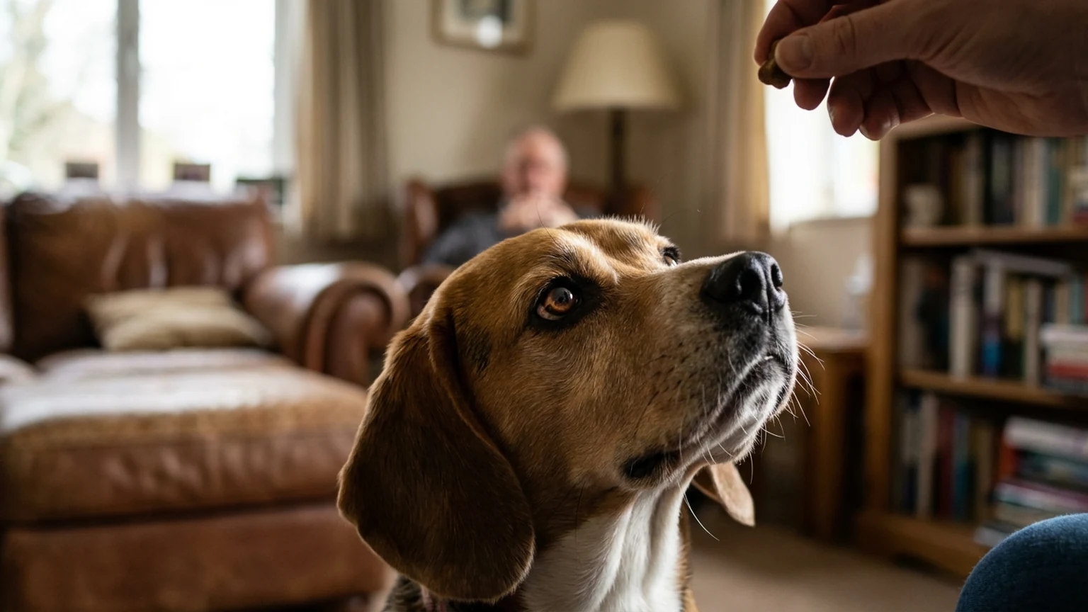 Attentive German Shepherd looking directly at the camera with alert expression
