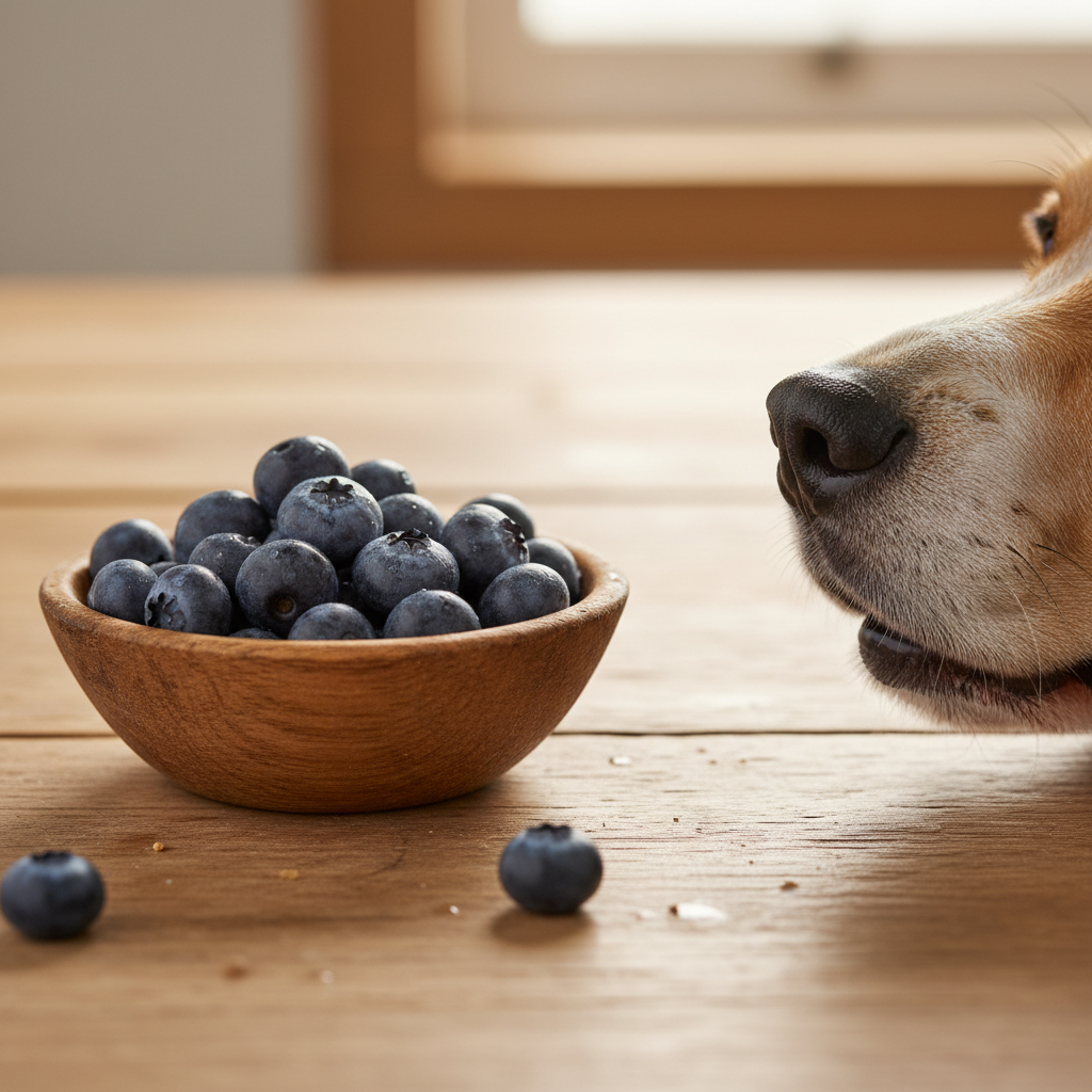Bowl of fresh blueberries