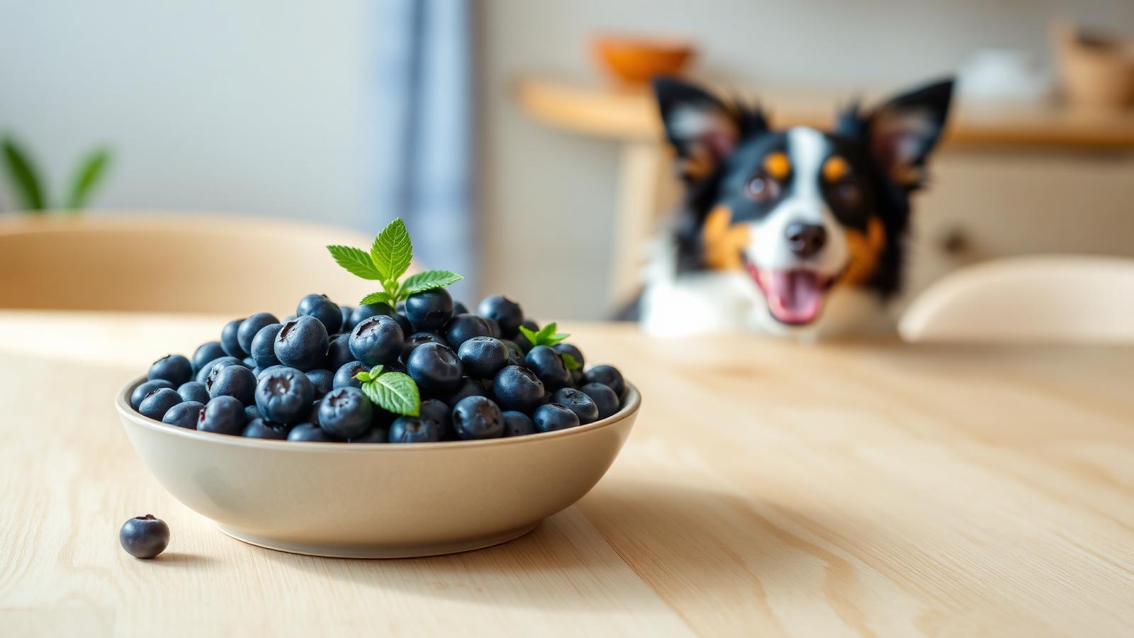 Bowl of fresh blueberries