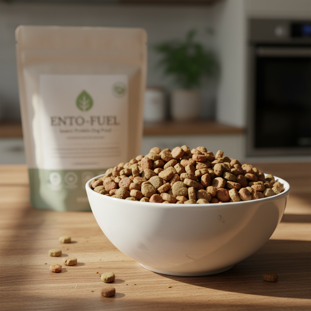 Labrador eating from a premium dog bowl