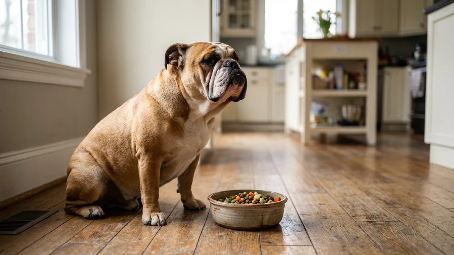 Tabby cat being examined by a veterinarian