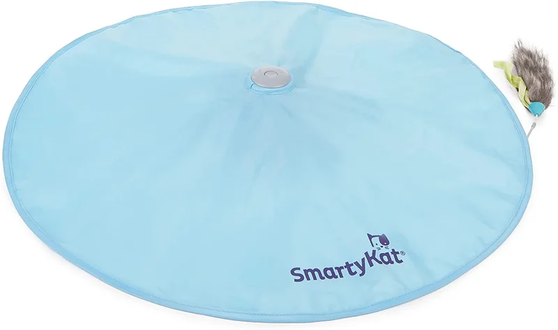 SmartyKat Hot Pursuit blue concealed motion electronic cat toy with rotating mouse wand